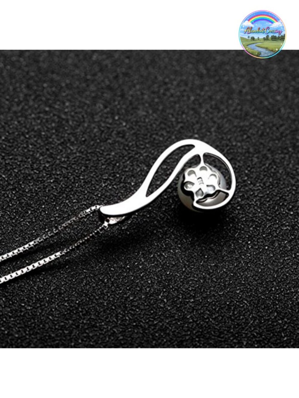 Tahitian Pearl Necklace 8-9mm Sterling Silver 18" Pendant for Women - Picture 2 of 6